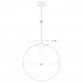 22 Inch Globe Pendant