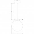 8 inch globe pendant dimensions