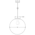 18 inch globe pendant with acrylic shade