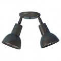 Double Bell-shade Ceiling Fixture
